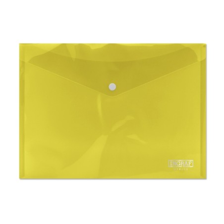✅ Enveloppe Ingraf avec fermeture à fermoir - Polypropylène - Format A4 - Couleur jaune couleur jaune en stock