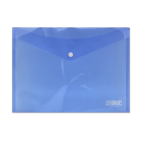 ✅ Enveloppe Ingraf avec fermeture à pression - Polypropylène - Format A4 - Couleur bleue couleur bleu en stock