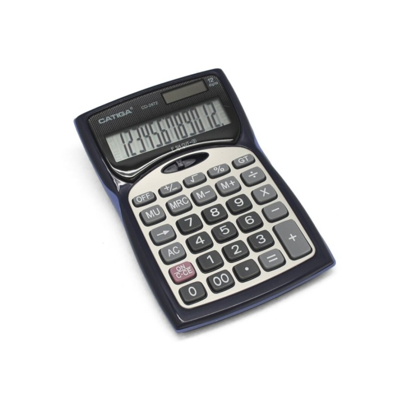 Calculatrice de bureau Bismark 12 chiffres blanc et noir