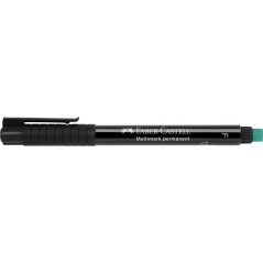 Marqueur permanent Faber-Castell Multimark - Largeur de trait 0,6 mm - Gomme intégrée - Résistant à la lumière et à l'eau