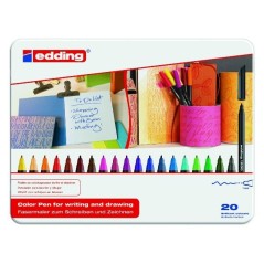 ✅ Edding Lot de 20 feutres de coloriage couleur Plusieurs couleurs en stock