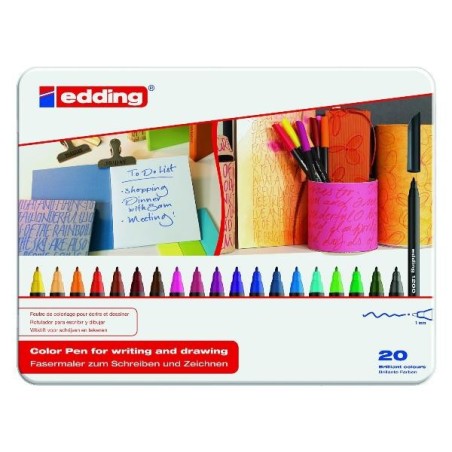 ✅ Edding Lot de 20 feutres de coloriage couleur Plusieurs couleurs en stock