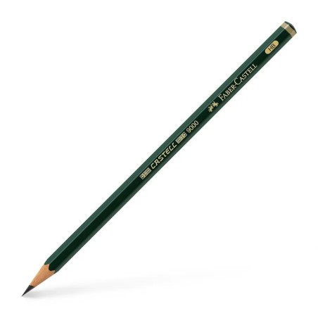 ✅ Faber-Castell Castell 9000 HB Crayon Graphite - Mine incassable - Écologique couleur vert en stock