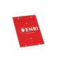 LOT de 10 Bloc-Notes Agrafé Enri Format A7 Carré 4x4mm - 80 Feuilles Microperforées - Couverture Souple Rouge