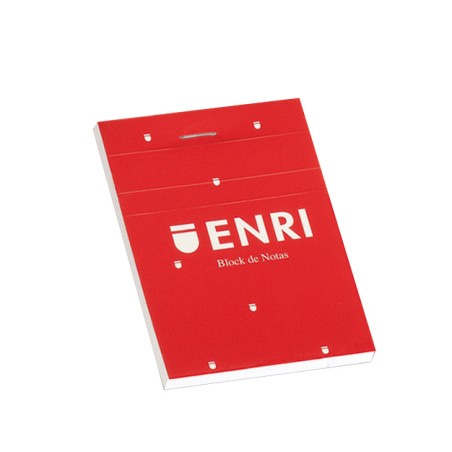 ✅ LOT de 10 Bloc-Notes Agrafé Enri Format A7 Lisse - 80 Feuilles Microperforées - Couverture Souple Rouge coul en stock