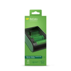 ✅ Chargeur USB universel GP ReCyko - Recharge les piles : AA, AAA, C, D et 9V couleur vert en stock