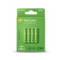 GP ReCyko Pack de 4 Piles Rechargeables 650mAh AAA 1.2V - Préchargées - Fabriquées avec plus de 10% de matériaux recyclés