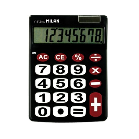 Calculatrice de bureau Milan 10 chiffres grandes touches noire
