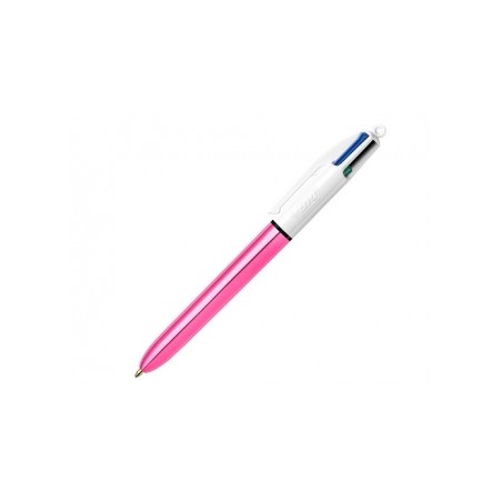 stylo bille multicolore rose Bic