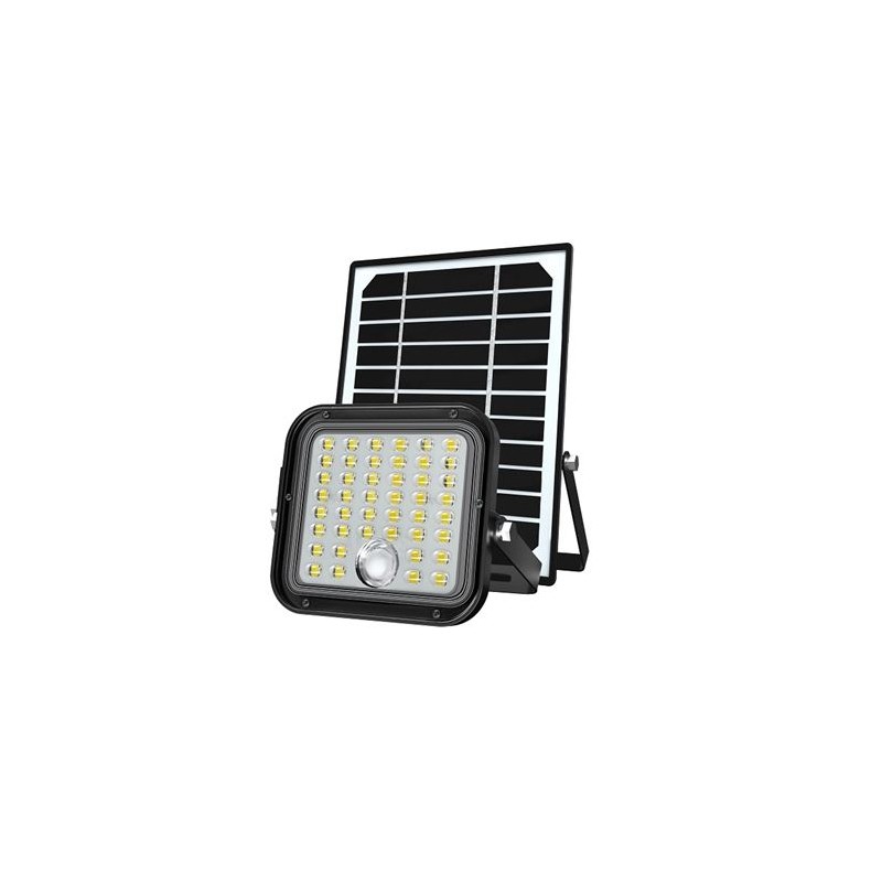 Projecteur LED Solaire Elbat - 10W - 1500lm avec Capteur + Télécommande Projecteur LED Solaire Elbat - 10W - 1500lm avec Capteur + Télécommande