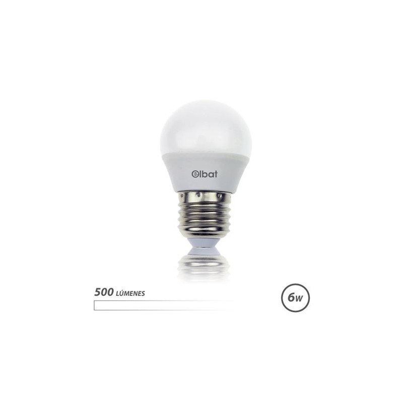 Ampoule Elbat LED G45 - 6W - 500lm - E27 - Lumière Blanche