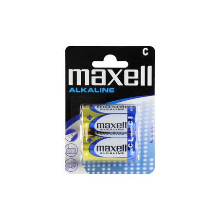 ✅ Maxell Lot de 2 piles alcalines LR14 C couleur Plusieurs couleurs en stock