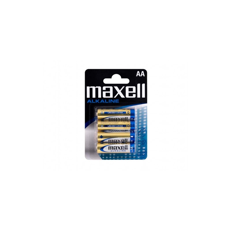 Maxell Pack de 4 Piles Alcalines LR06 AA 1.5V