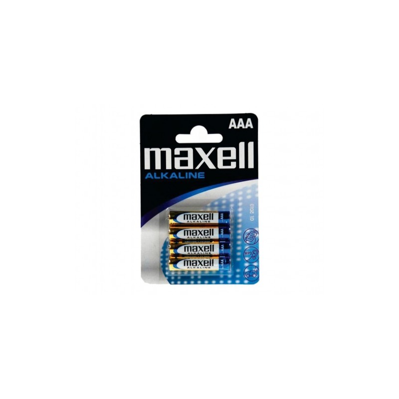 Maxell Pack de 4 Piles Alcalines LR03 AAA 1.5V