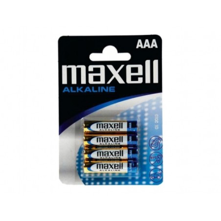 ✅ Maxell Pack de 4 Piles Alcalines LR03 AAA 1.5V couleur Plusieurs couleurs en stock