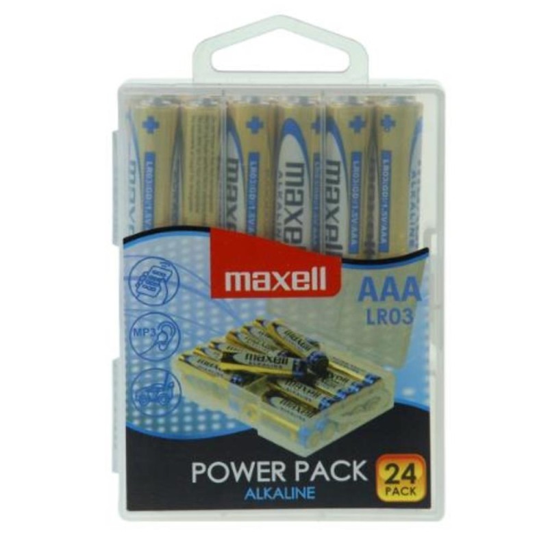 Maxell Pack de 24 Piles Alcalines LR03 AAA 1.5V Maxell Pack de 24 Piles Alcalines LR03 AAA 1.5V