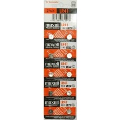 ✅ Maxell Lot de 10 piles bouton alcalines LR41 1,5 V couleur Plusieurs couleurs en stock