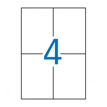 ✅ Apli Etiquettes Blanches Amovibles 105x148mm - Permet un Retrait sans Trace - 100 Feuilles couleur Blanc en stock