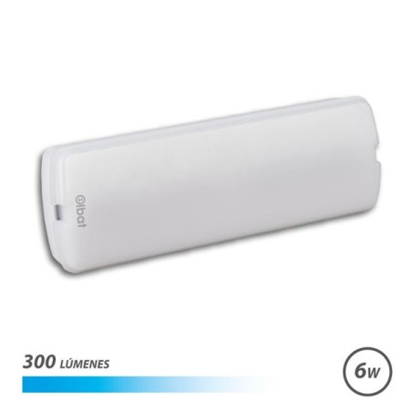 ✅ Lampe de Secours Elbat - 300 Lumens - 6000K - 6W - 3 Heures d'Autonomie - Permanente et Non Permanente - Batte en stock