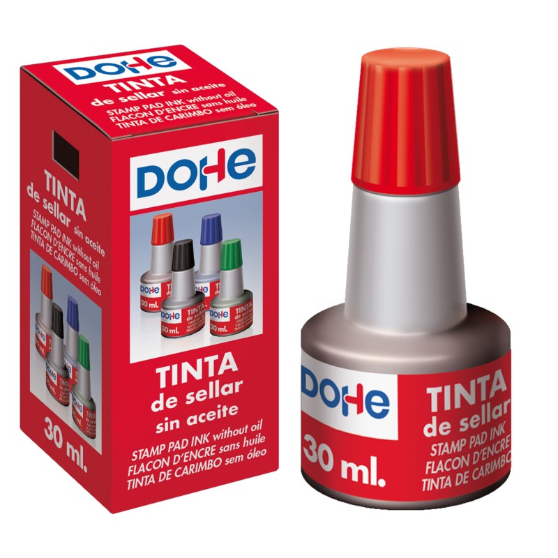 Encre rouge pour tampons 30 ml lot de 10 Dohe Encre rouge pour tampons 30 ml lot de 10 Dohe