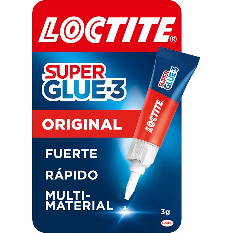 Colle transparente Loctite Super Glue-3 avec pinceau - Triple résistance - Collage et résistance instantanés - Utilisation