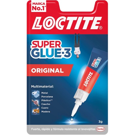 Colle transparente Loctite Super Glue-3 avec pinceau - Triple résistance - Collage et résistance instantanés - Utilisation