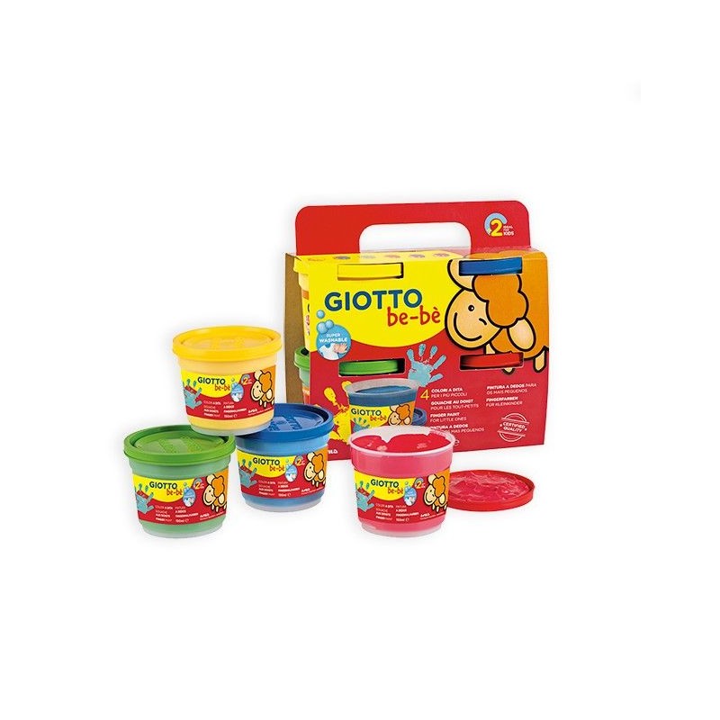 Pack 4 Flacons de Peinture au Doigt Giotto Baby