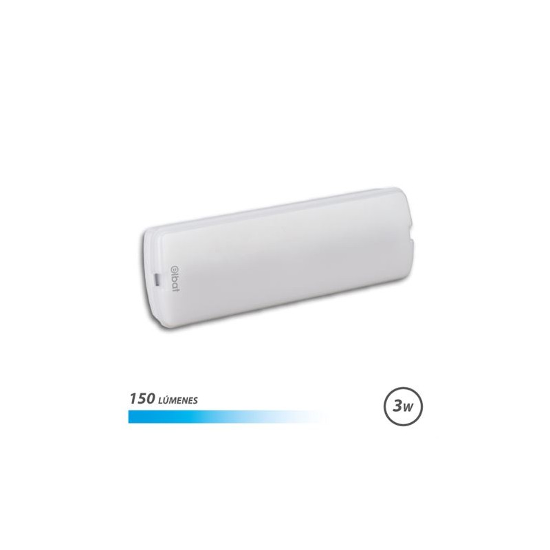 Elbat Eclairage de Secours 3W 150lm - 6000k Lumière Froide - Autonomie jusqu'à 3h - IP20