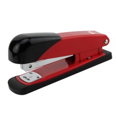 ✅ Dohe Metal Desktop Agrafeuse - Jusqu'à 20 Feuilles - Capacité 100 Agrafes - Noir/Rouge couleur Rouge/noir en stock