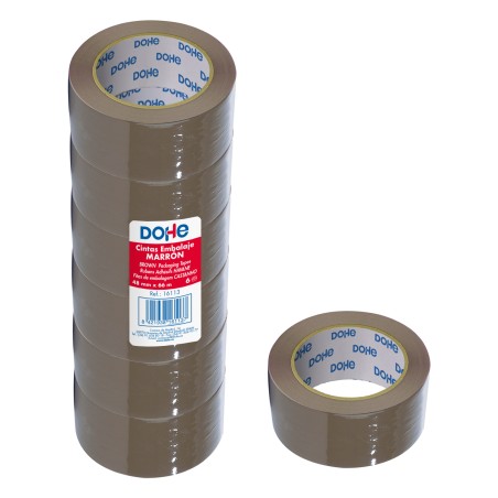✅ Dohe Lot de 6 joints en polypropylène - Mesure 48 mm x 66 m - Couleur marron couleur Marrón en stock