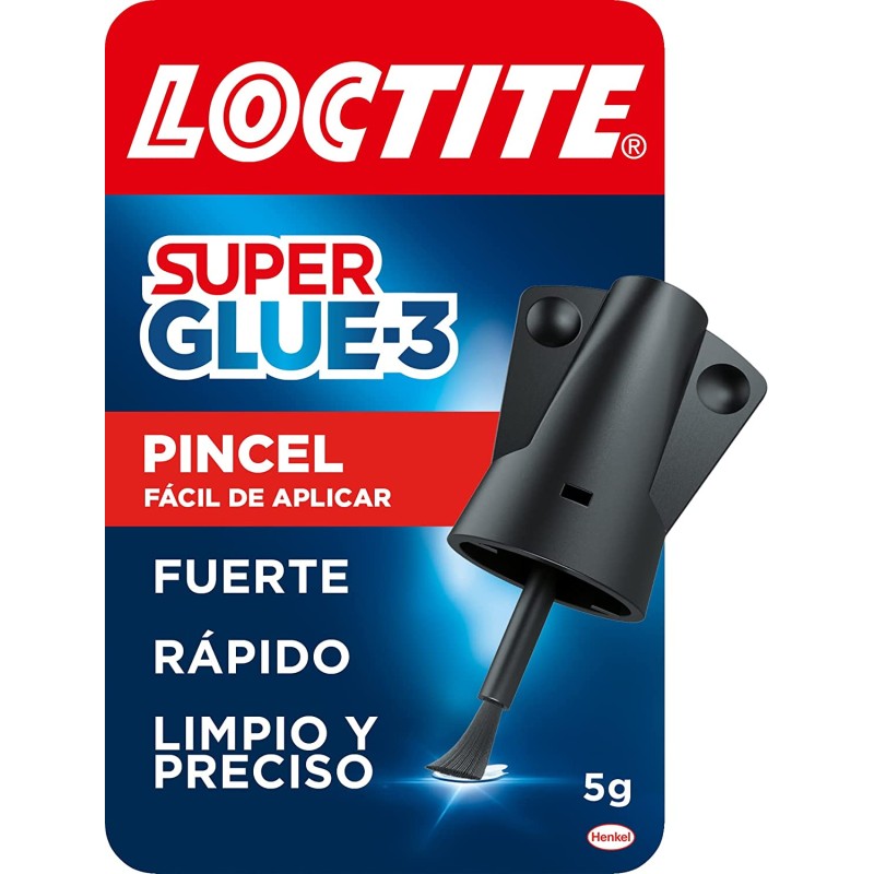 Loctite Super Glue-3 Brush 5gr - Adhésif universel triple résistance - Force et utilisation instantanée - 2640969/2046283/264078