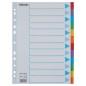 Esselte Intercalaires 12 Positions - Multi-trous - 6 Couleurs - Carton - Format A4