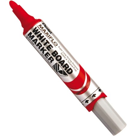 ✅ Pentel LOT de 12 Marqueur Tableau Blanc couleur rouge en stock