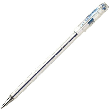stylo bille transparent bleu Pentel