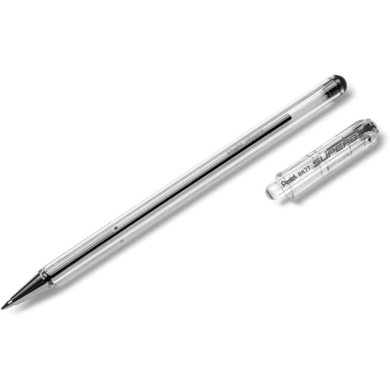 Stylo bille noir Pentel SuperB lot de 12