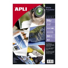 ✅ Apli Film Adhésif Blanc A4, 50 Feuilles Brillantes couleur Blanc en stock