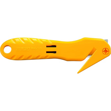 Couteau de sécurité Olfa SK-10 avec lame cachée - Acier inoxydable - Sécurité maximale - Utilisation ambidextre