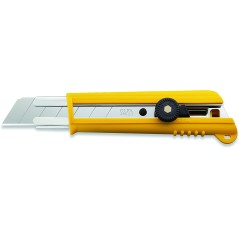 ✅ Olfa NH-1 Cuter avec cliquet - Poignée en caoutchouc - Canal en acier inoxydable couleur jaune en stock