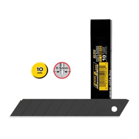 ✅ Olfa Pack de 10 Lames de Rechange Noires pour Cutters Olfa - 8 Segments - Largeur 18mm couleur Noir en stock