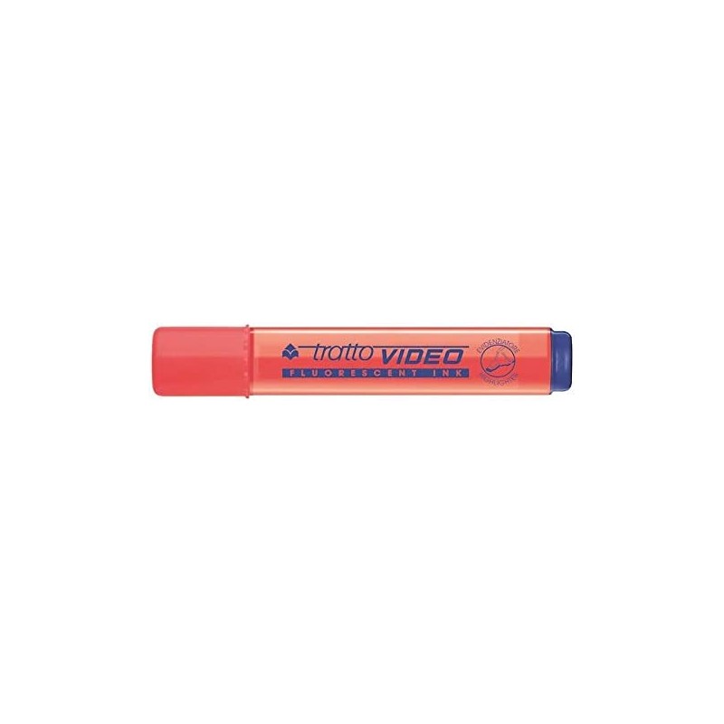Marqueur fluorescent rouge Tratto Video - Lot de 12