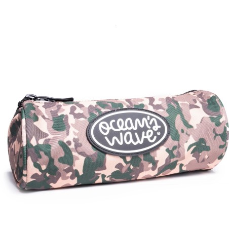 Trousse ronde Oceans Wave - Grande largeur - Motif camouflage terre pratique
