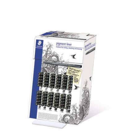✅ Pigment Liner 308 Présentoir 60 Feutres couleur Noir en stock