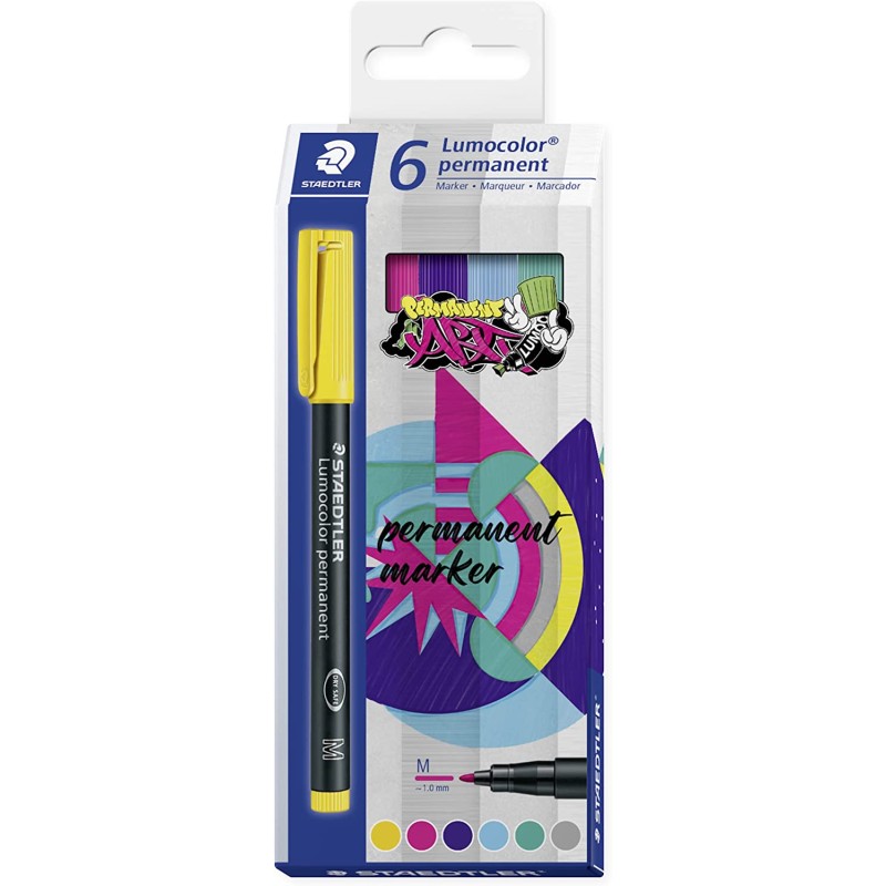 Staedtler Lot de 6 marqueurs permanents