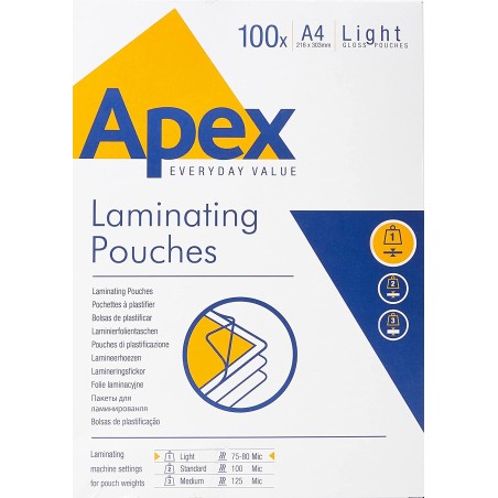 ✅ Fellowes Pochettes A4 100pcs 75 microns en stock