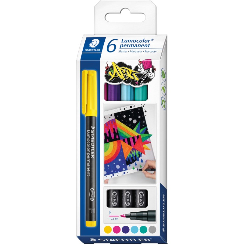 Staedtler Lot de 6 marqueurs permanents