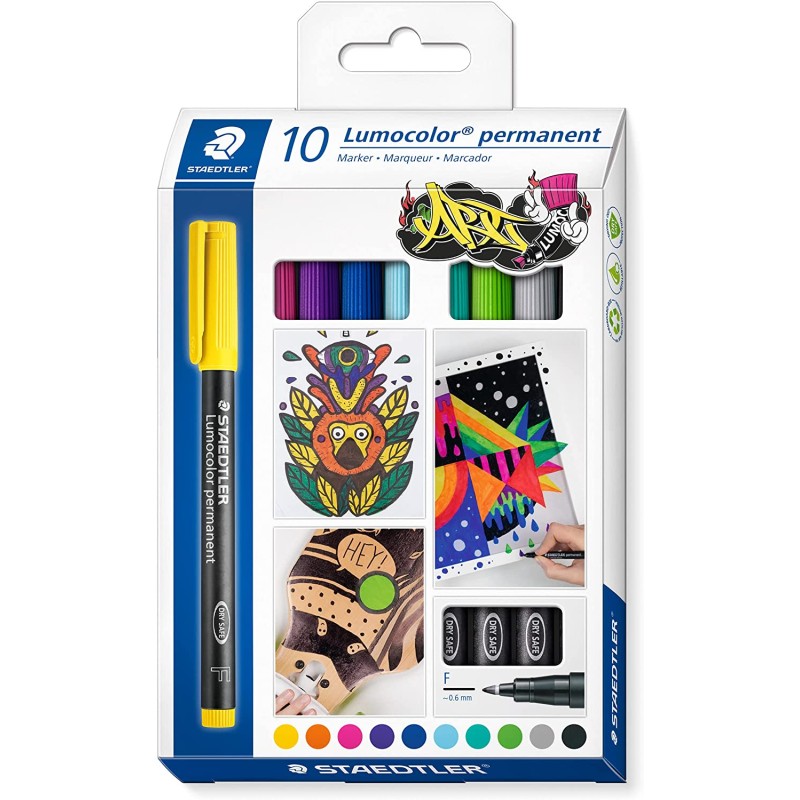 Staedtler Lot de 10 marqueurs permanents