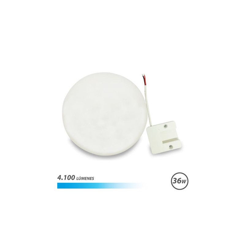 Elbat Plafonnier Rond à Base Fixe LED 36W 4100lm - Lumière Froide 6500K - Diamètre 23cm