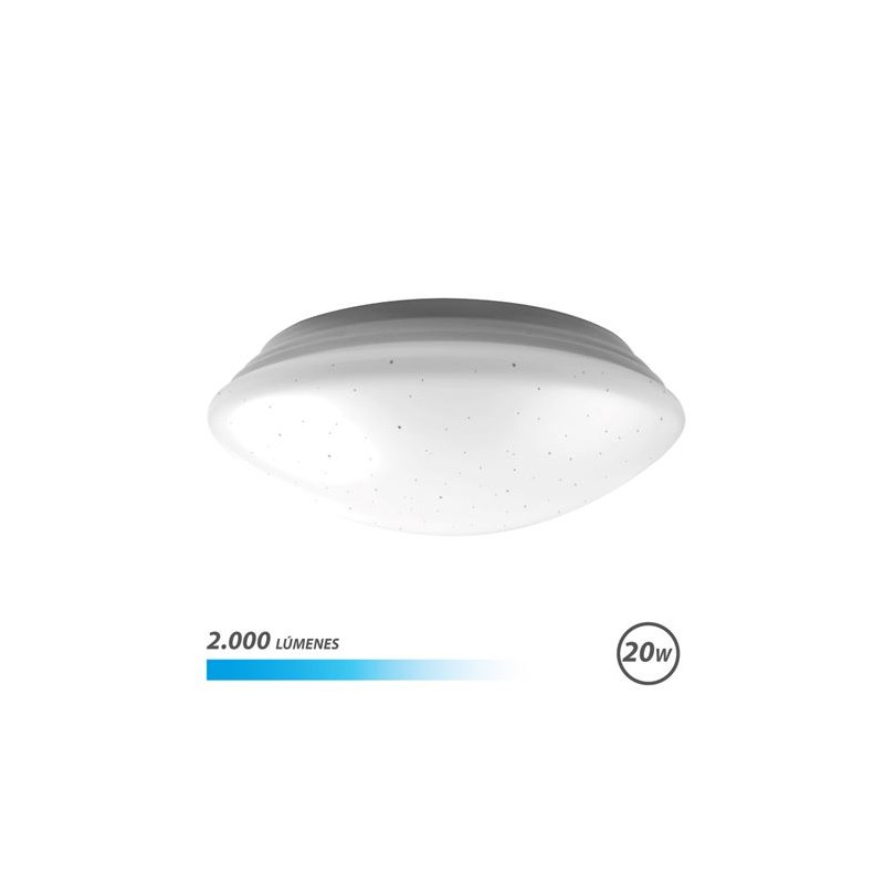 Elbat Série Saturno Plafonnier Rond LED 20W 2000lm - Lumière Froide 6500K - Diamètre 28cm