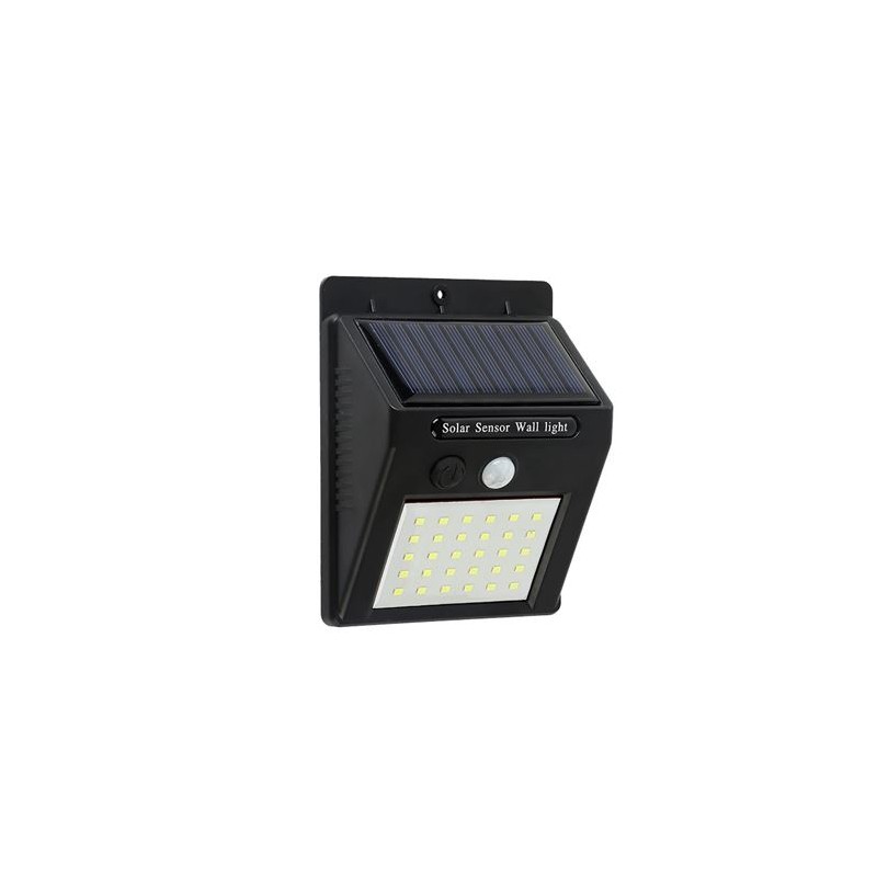 Applique Solaire Led Elbat - 30LM - Lumière Froide 6500K - Détecteur de Mouvement - Batterie 1200mAh