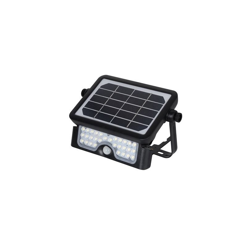 Elbat Projecteur Led Solaire Multifonction 5W - 500LM - Lumière Froide 6000K - Détecteur de Mouvement